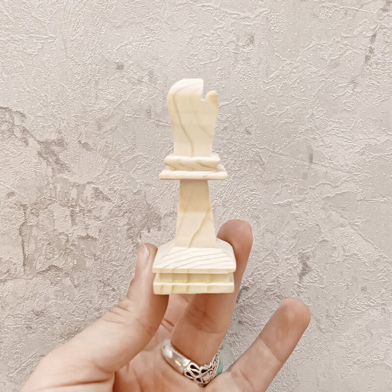 مهره شطرنج چوبی دستساز فیل چوب روسی 