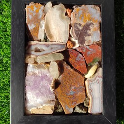 تابلو سنگ طبیعی از انواع راف عقیق ، شجر ، آمیتیست (3)