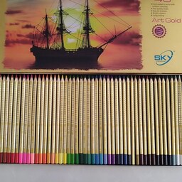 مداد رنگی 48 رنگ جعبه فلزی