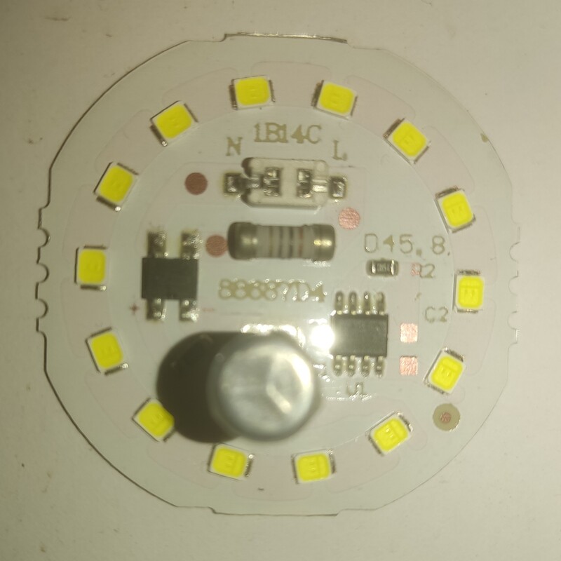 چیپ  ال ای دی 12 وات  DOB  مهتابی خازن دار  ،مدل 2مخصوص تعمیر لامپ کم مصرف