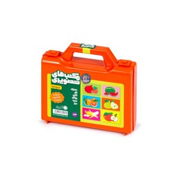 مکعب های تصویری کودک در 4 طرح  همراه با رنگ آمیزی و برچسب (بازی آموزشی، اسباب بازی و پازل سه بعدی رنگی خردسال )
