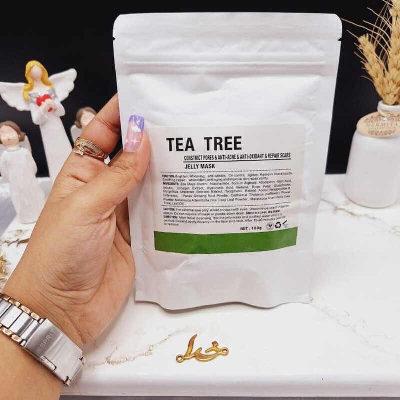 ماسک ژله ای 100g چای سبز TEA TREE ساخت چین مناسب برای 50الی60بار مصرف