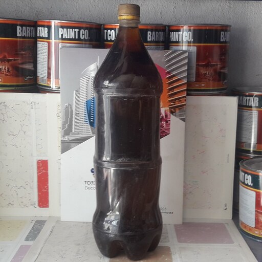 روغن بزرک برزک چراغ منداب بطری 2 لیتری وزن 1885 گرم 
