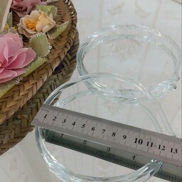 حلقه تزیین گل شیشه ای قطر  15.5 سانت