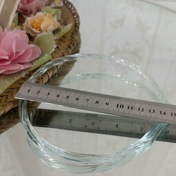 حلقه تزیین گل شیشه ای قطر  14.5 سانت