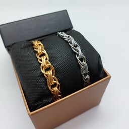 دستبند بافت مشابه طلا  ، رنگ ثابت 