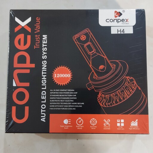 هدلایت کانپکس m8pro conpex h4 اصلی با گارانتی مدل 120000 پایه h4 هولوگرام دار