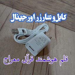 کابل و شارژر اصلی و اورجینال قلم هوشمند قرانی معراج،کلگی و کابل  اورژینال قلم هوشمند قرانی معراج