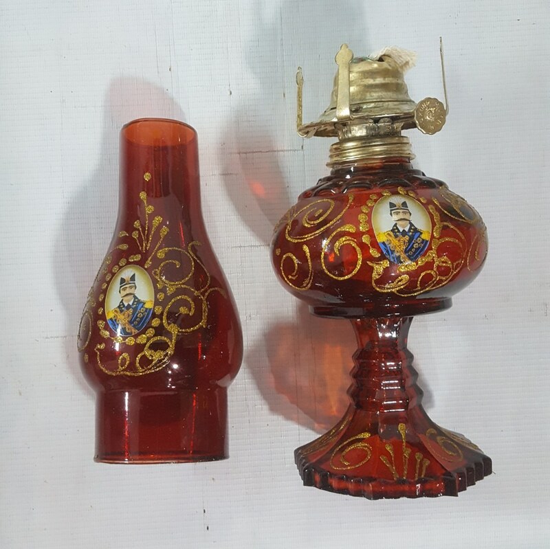 خرید لوازم دکوری - چراغ طاقچه شاه عباسی آلبالویی قدیمی 40 سانت (قیمت برای یک عدد است)