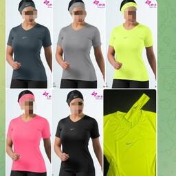 ست تیشرت و هد ورزشی زنانه، کد 322، بیگ سایز، رنگبندی متنوع