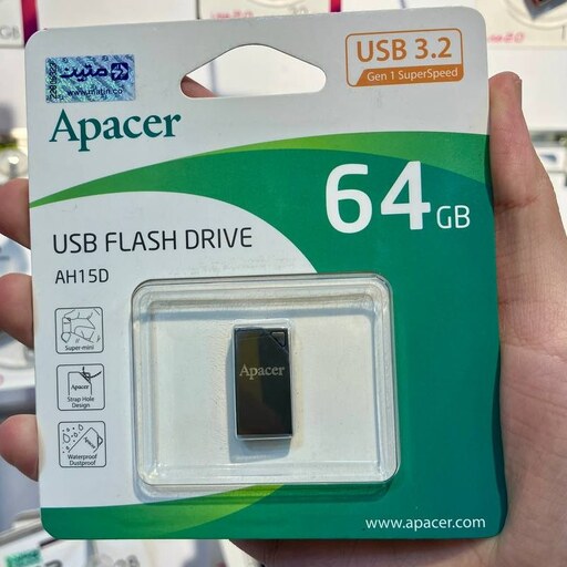 فلش مموری اپیسر مدل AH15D USB 3 ظرفیت 64 گیگابایت ا Apacer AH15D USB 3.2 Flash Memory - 32GB