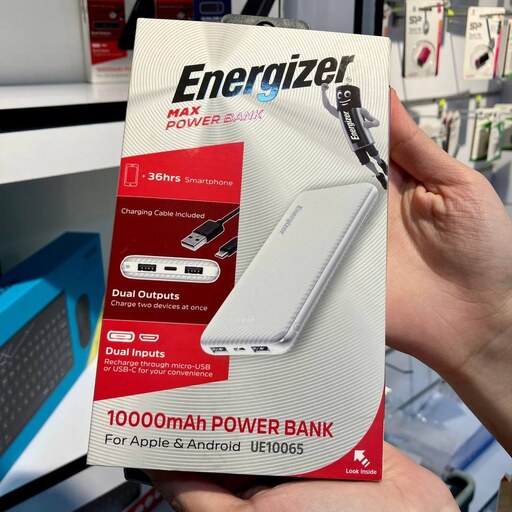 پاوربانک انرجایزر مدل UE10065 ظرفیت 10000 ا POWER BANK ENERGIZER UE10065 10000Mah