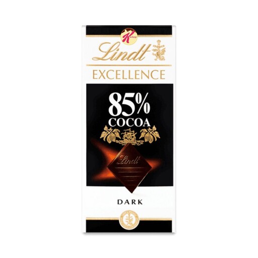 تابلت شکلات لینت با طعم شکلات تلخ 85 درصد (100 گرم) lindt

