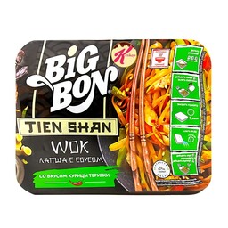 نودل کره ای بیگ بون با طعم مرغ تریاکی مدل بشقابی (90 گرم) big bon

