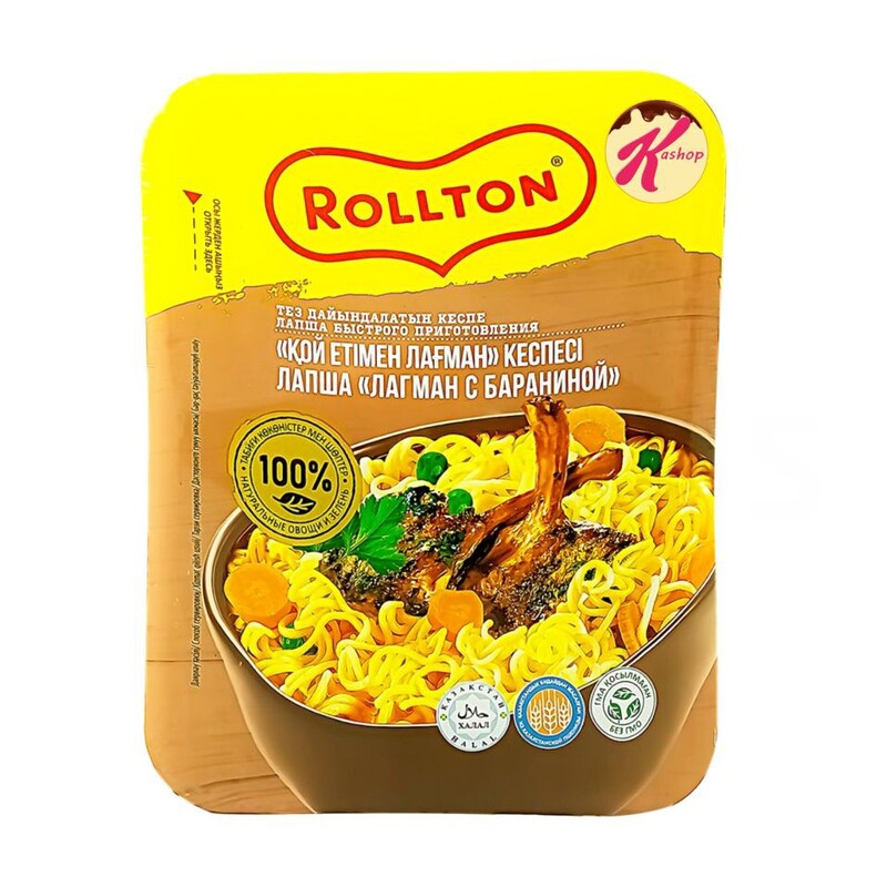 نودل کره ای رولتون با طعم گوشت بره مدل بشقابی (90 گرم) Rollton

