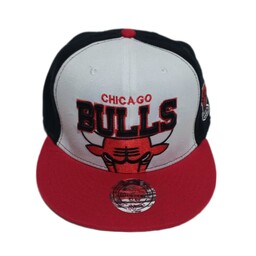 کلاه کپ مشکی سفید شیکاگو بولز chicago bulls