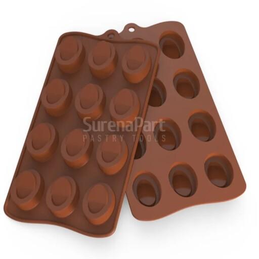 قالب سیلیکونی شکلات کد 08 طرح بیضی برند سورنا پارت 