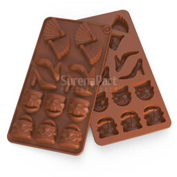 قالب سیلیکونی شکلات کد 16 طرح بادبزن برند سورنا پارت 