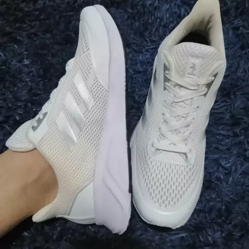 کتونی مردانه آدیداس کلود فوم سفید اسپرت کفی طبی(ارسال رایگان) adidas cloud foam