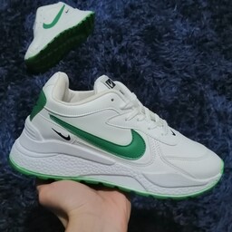 کتونی دخترانه اسپرت نایک سفید سبز (ارسال رایگان) nike