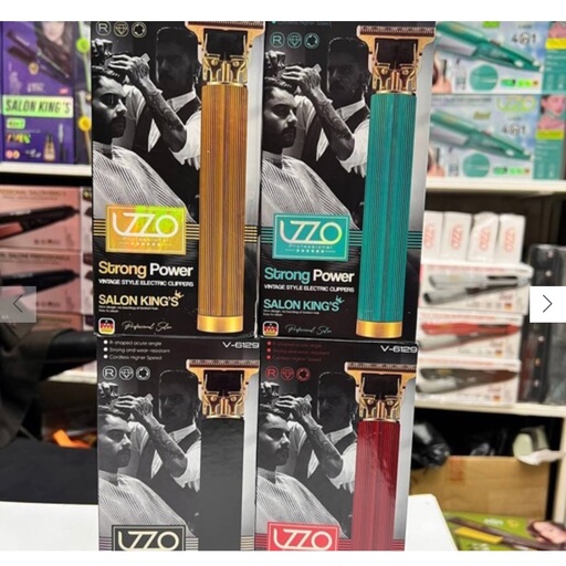 خط زن و صفر زن LZZO همراه چهار عدد شانه حرفه ای  در چهار رنگ متفاوت و جذاب شارژی همراه کابل USB مخصوص کار در سالن و منزل