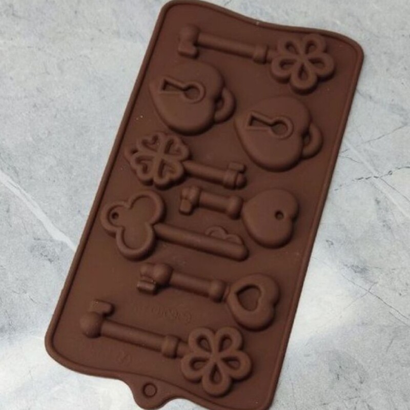قالب سیلیکونی شکلات طرح کلید ابعاد 10 در 20 سانت جنس اعلا