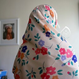 روسری ابرنگی نخی اسپان ایستایی مناسب چاپ دیجیتال با کیفیت عرض 115 منگوله دار