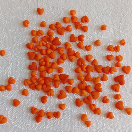 استیکر فیمو مدل قلب نارنجی بسته 120 عددی