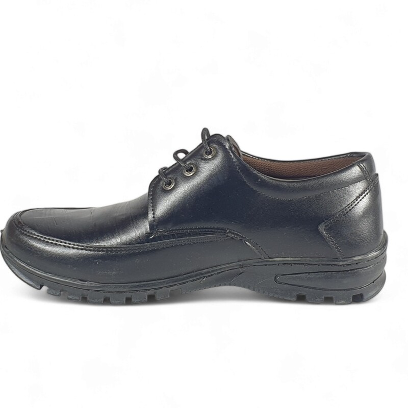 کفش مردانه  چرم مصنوعی درجه 1 مدل کلاسیک رنگ مشکی و قهوه ای تیره