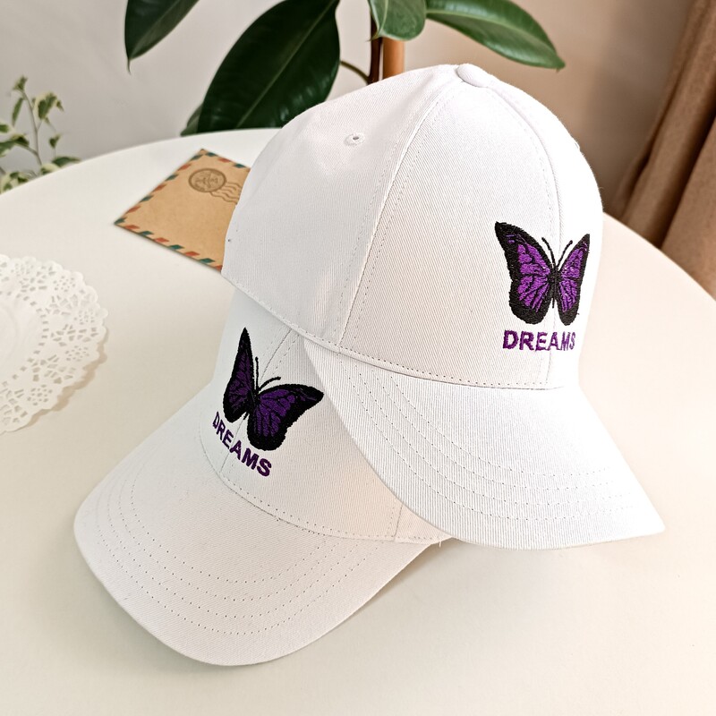 کلاه کتان نقابدار گلدوزی وارداتی  طرح پروانه کیفیت اعلا منفذ خنک کننده تنظیم سایز مناسب 10 سال به بالا تا 100 سال 