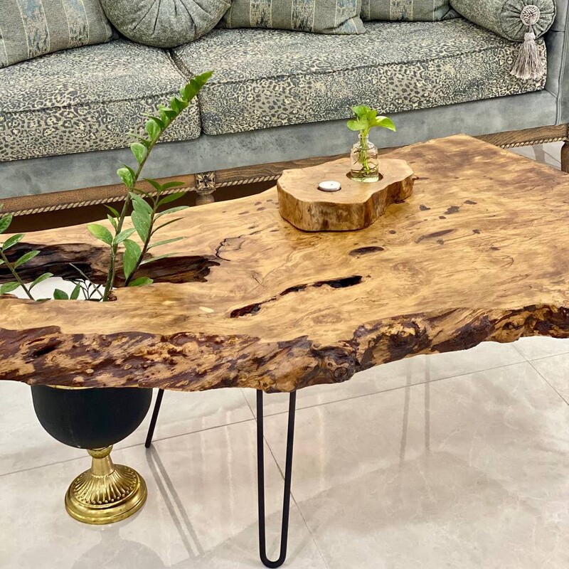 میز وسط یا جلو مبلی چوبی روستیک 