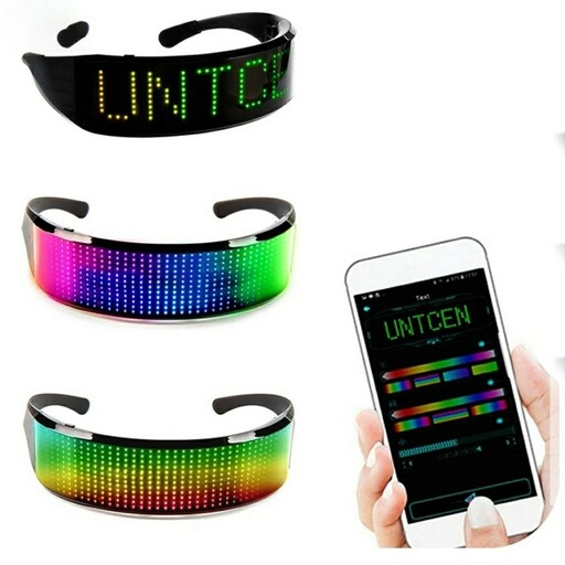 عینک DJ با نمایشگر LED فول رنگ