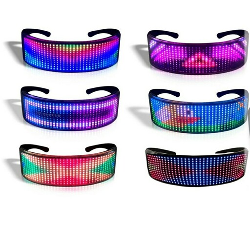عینک DJ با نمایشگر LED فول رنگ