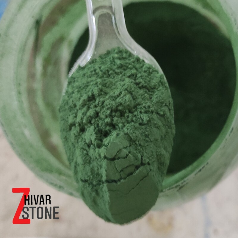 رنگ پودری معدنی سبز یا پیگمنت سبز یک کیلویی  مناسب تولید سنگ مصنوعی 