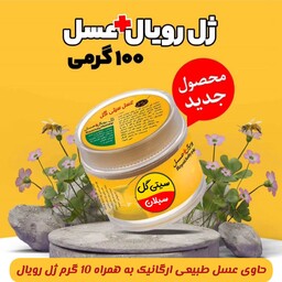 ژل رویال اصل ایرانی 10 گرم در100 گرم عسل فوق ارگانیک طبیعی(خریداززنبوردار)ارسال رایگان