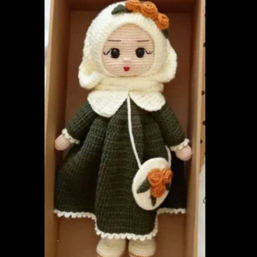 عروسک دختر محجبه بافتنی