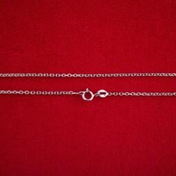 زنجیر نقره زنانه فلامینگو عیار 925 با آبکاری طلاسفید طول 45 cm