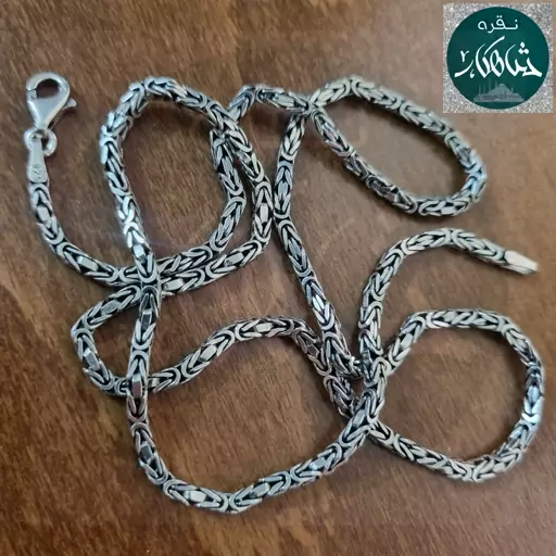 زنجیر نقره مردانه ماری(کرال)ساخت ترکیه عیار 925 اصل طول 58cmهمراه با فاکتور