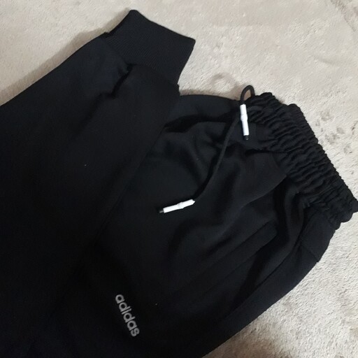 شلوار اسلش مشکی مردانه آدیداس (adidas) دمپا کشی سایز بزرگ 4xl