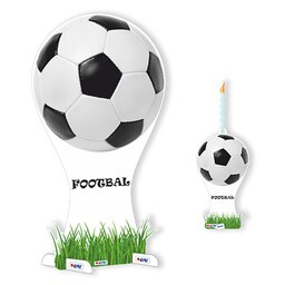 استند رومیزی تزیینی مدل توپ چهل تیکه فوتبال به همراه شمع