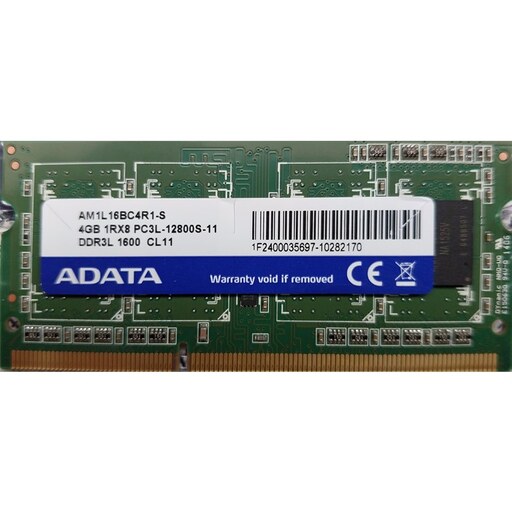 رم لپ تاپ ای دیتا 4GB DDR3L 1600MHz Single CL11