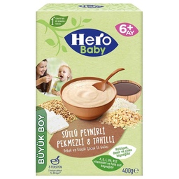 سرلاک غذای کودک هیرو بیبی با طعم پنیر، شیره انگور و شیر وزن 200 گرم Hero Baby