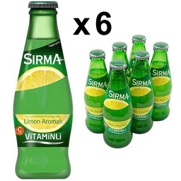 نوشیدنی گازدار سیرما بدون قند با طعم لیمو پک6 تایی