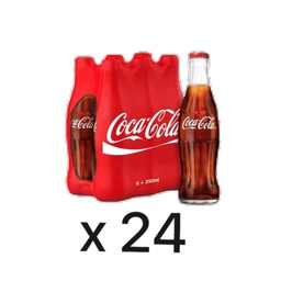  نوشابه نوشیدنی شیشه ای کوکاکولا  خارجی اصل پالت 24 عددی