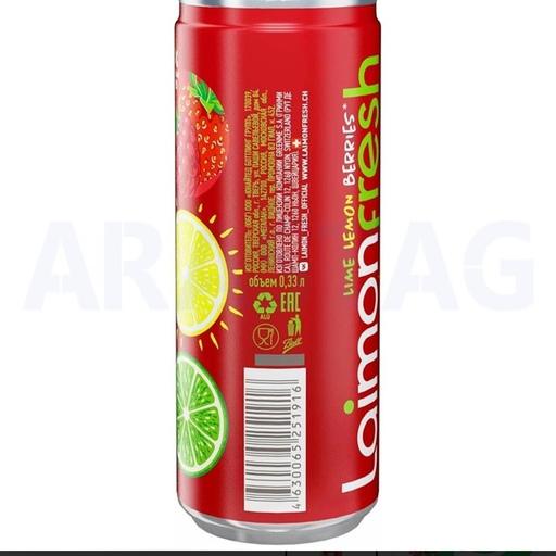 نوشیدنی گازدار لایمون فرش بسته 12 عدی با طعم انواع توت و لیمو  محصول روسیه