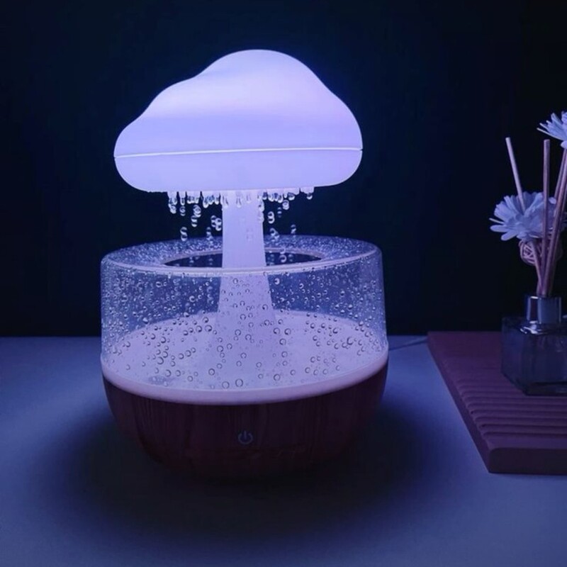 چراغ خواب رطوبت ساز مدل بارونی شبیه ساز باران ساز آبنما شبخواب قارچ جادویی قارچ بارانی