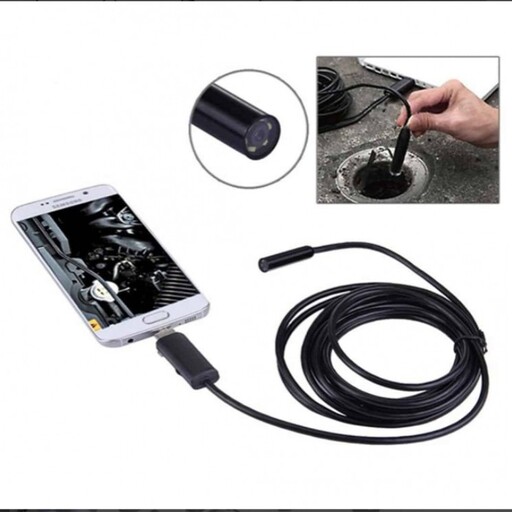 دوربین ( آندوسکوپ ) 1.3 مگاپیکسل لنز 7mm کابل 2 متر ارتباط USB سازگار با ویندوز و اندروید