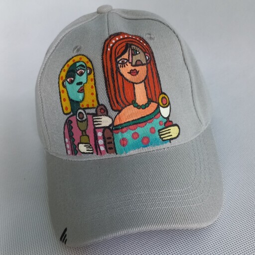 کلاه نقاب دار کتان طراحی هنر دست رنگ ثابت از هر طرح فقط یک عدد کشیده شده