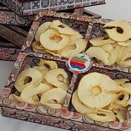 میوه خشک 100 گرمی سیب با کیفیت عالی و بسته بندی لاکچری