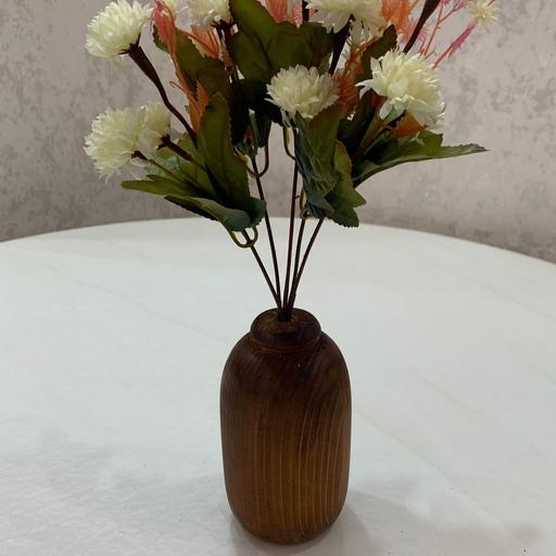 گلدان چوبی قهوه ای M1